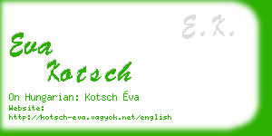 eva kotsch business card